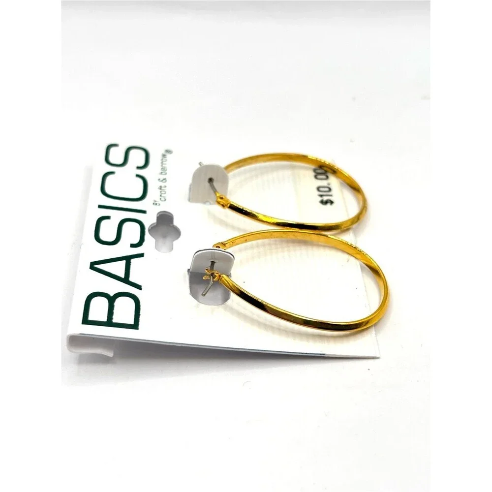 Croft & Barrow Gold-Tone Hoop, Twisted Drop and Rose Pearl Earring Bundle
